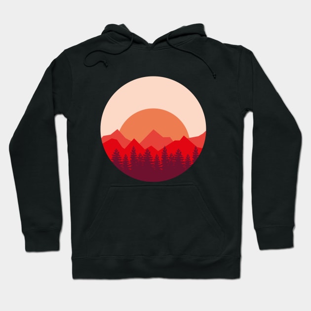Mountain Sunset Hoodie by yingdude